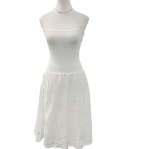 We Wore What NWT Ribbed Cotton Midi Dress in White XS